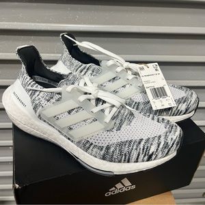 Adidas ultraboost 21 women’s size 9 brand new with tags white black grey running